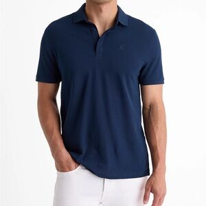 Express Polo - X-Logo Perfect Pima Cotton Pique - Navy